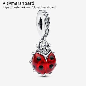 Pandora Red Ladybird Dangle Charm